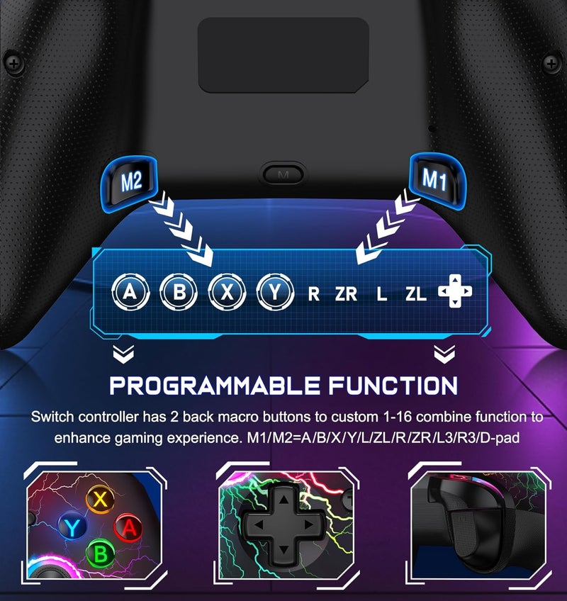 NinjaPlusOX Wireless Switch Controller, Switch Pro Controller for Nintendo Switch 1/2/Lite/OLED, Pro Controller Switch with Gyro Axis, Turbo, Dual Vibration, Screenshot - Image 3